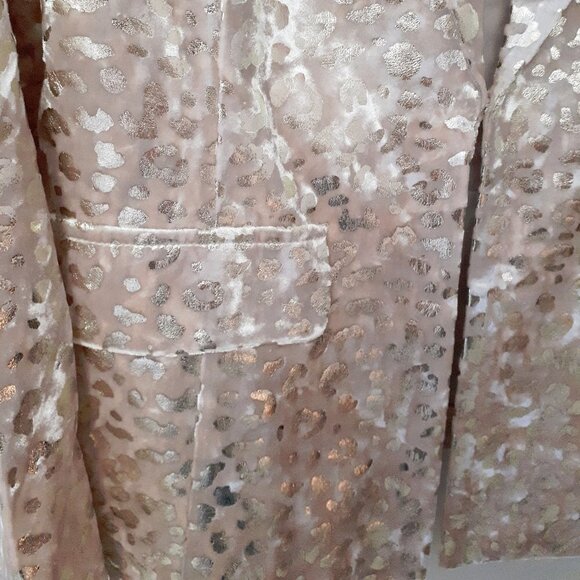 NWT 525 America gold leopard print velvet blazer - Picture 6 of 9
